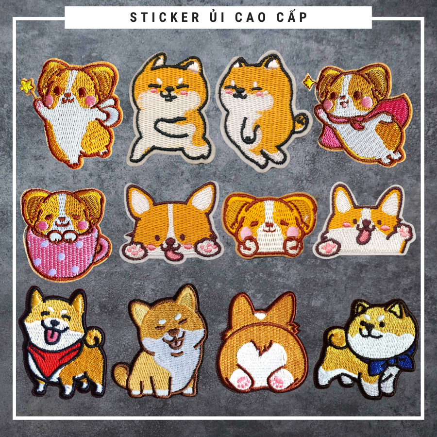 Sticker ủi áo cao cấp CÓ SẴN KEO ỦI, sticker dán quần áo dùng làm miếng vá quần áo rách, tr