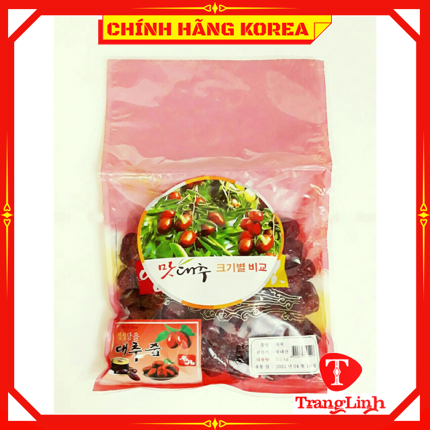 Táo đỏ sấy khô hàn quốc, túi 0,5kg - Táo đỏ hàn quốc bổ sung vitamin, sức khỏe - tranglinh