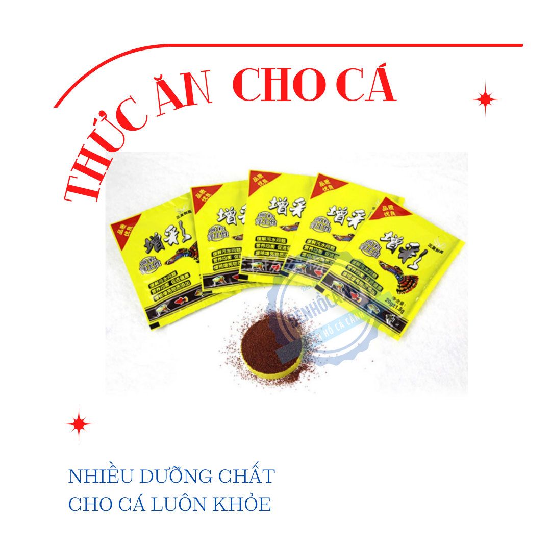 Thức ăn cho cá 7 màu, bình tích , trân châu