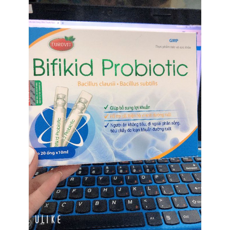 Hộp bifikid probiotic men euvorit bacillus hỗ trợ cải thiện hệ vi sinh đường ruột 20 ống - tp095