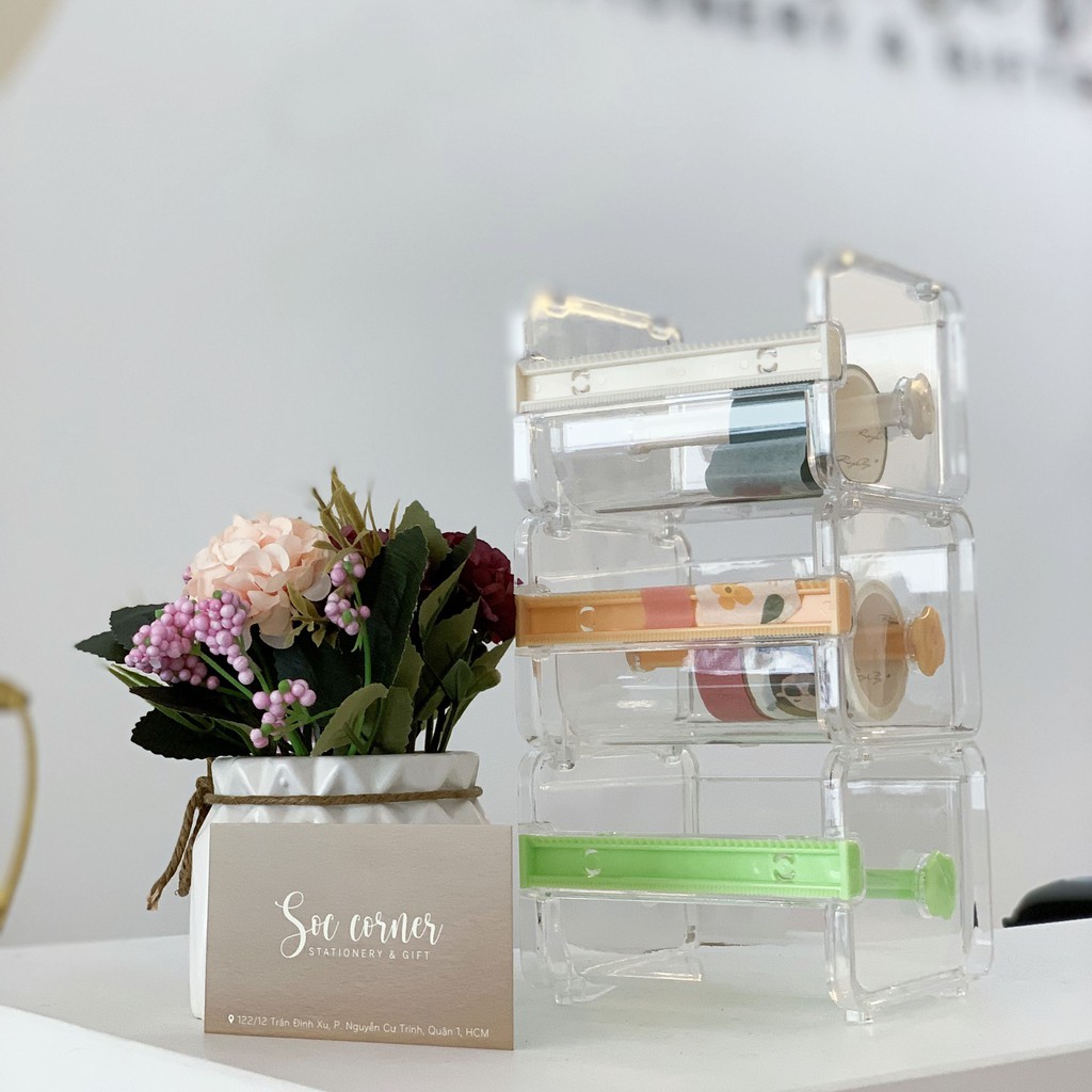 [HCM]Hộp đựng kiêm cắt băng keo Washi Tape
