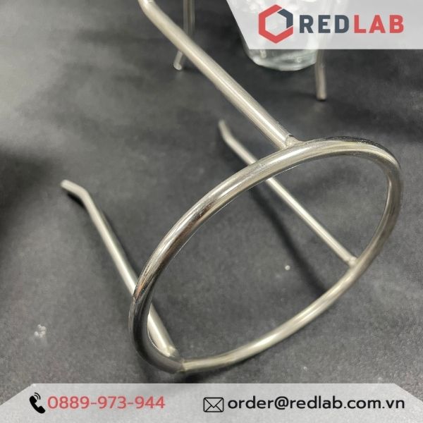Kiềng nung 3 chân inox, cao 13cm, đường kính 10cm | bếp thí nghiệm trường học, CÓ VAT