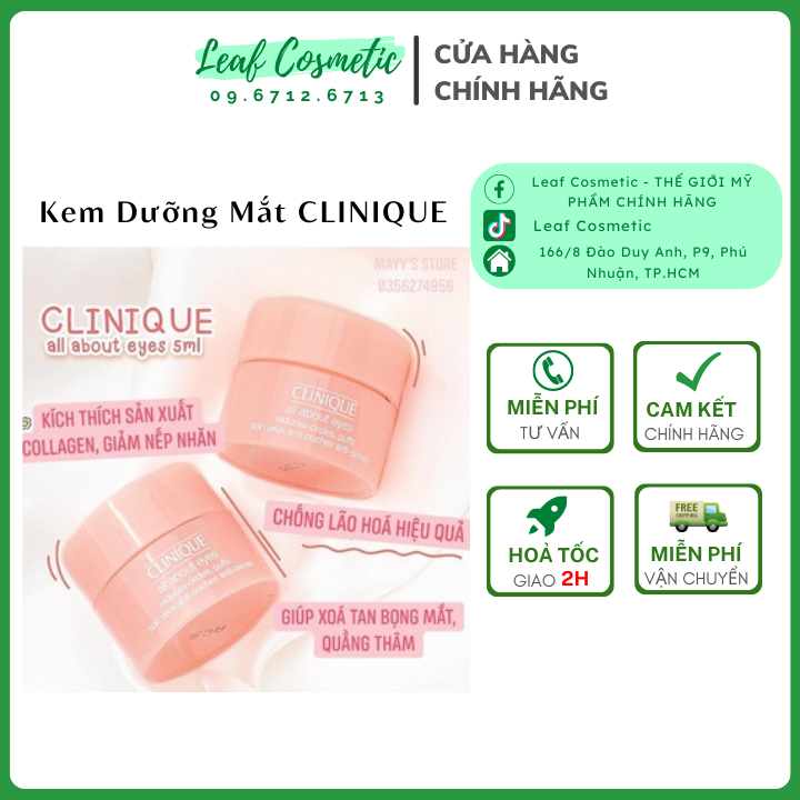 Kem dưỡng mắt clinique all about eyes - chính hãng