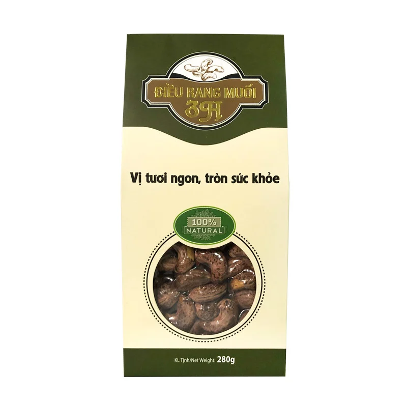 Hạt điều rang muối 3h 280g/450g - leaf organic hcm