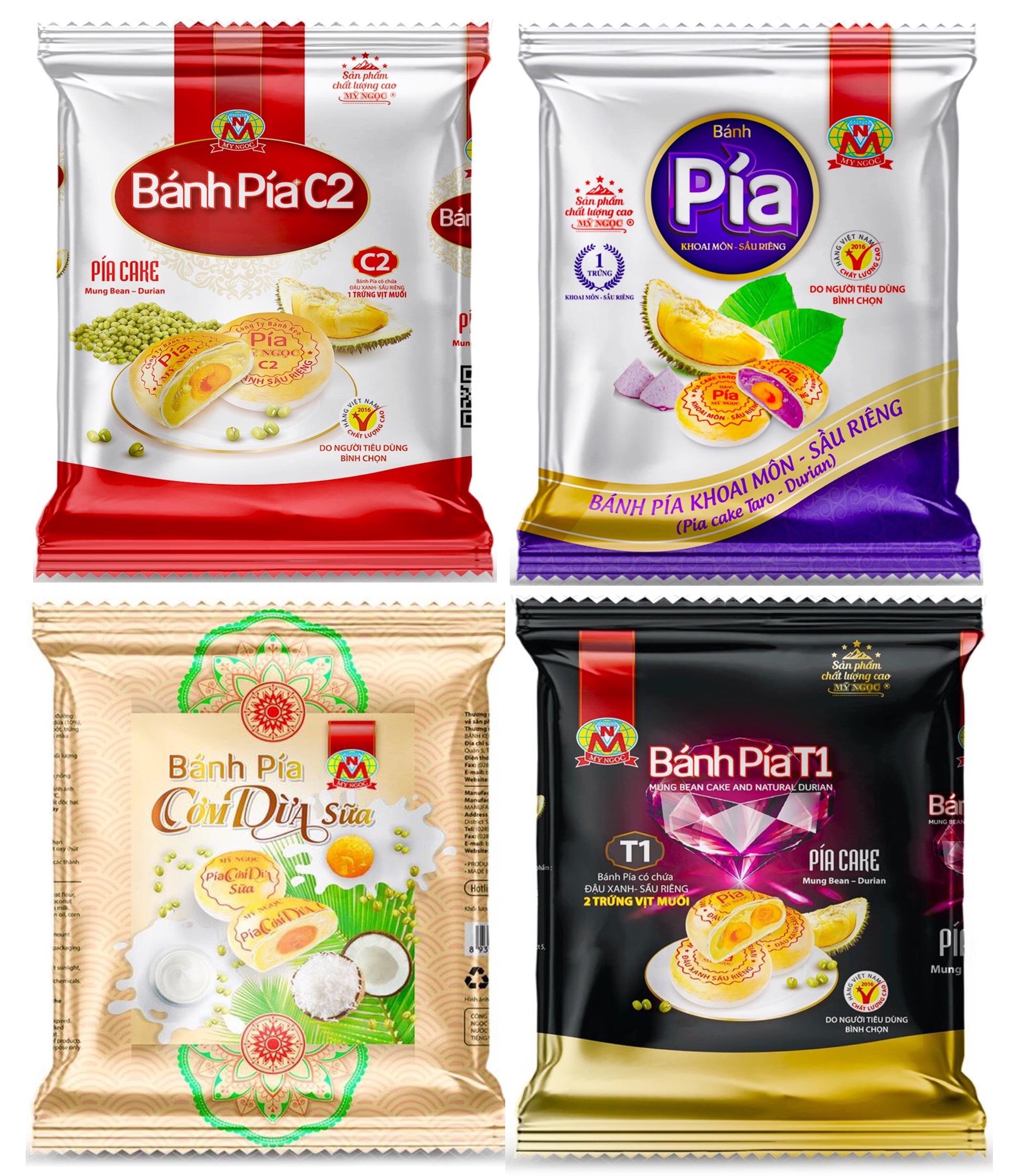 1 COMBO 4 Bánh pía Sầu Riêng Tươi CÓ 5 Trứng Muối, C2 SầuRiêng CaoCấp, KhoaiMôn SầuRiêng, CơmDừaSữa, SầuRiêng ThượngHạng