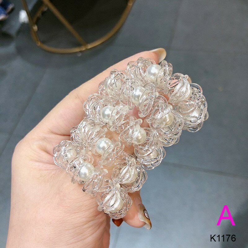 Dây Cột Tó Lò Xo Đính Hạt - Trâm Bella