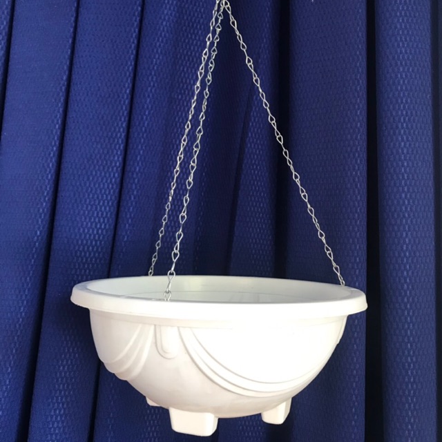 Chậu nhựa chảo treo có dây xích rộng 33cm - Shop Chậu Cảnh