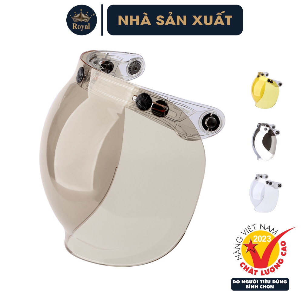 Kính mũ bảo hiểm bo gắn nón bảo hiểm royal