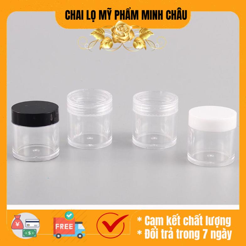 Hủ nhựa trong thân cao 10g chiết mỹ phẩm / hủ đựng kem / chai lọ chiết mỹ phẩm