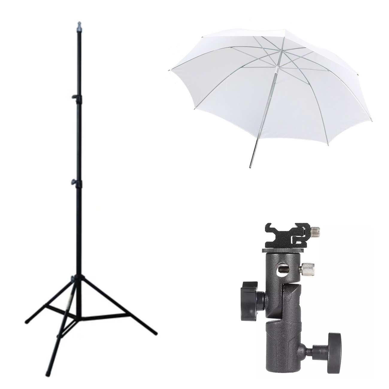 Bộ chân đèn linco zenith 8806 dù xuyên 83cm và giá đỡ đèn flash e type dành cho studio chụp ảnh
