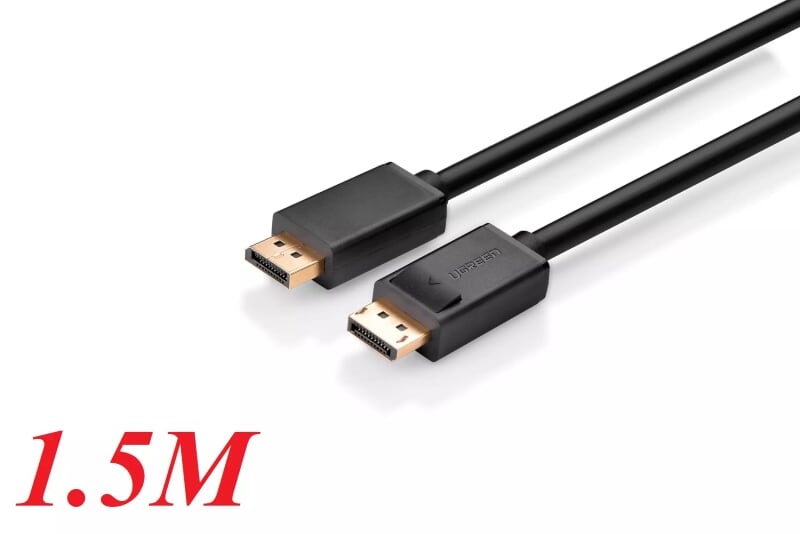 Ugreen 10245 1.5m màu đen cáp 2 đầu displayport chuẩn v1.2 thuần đồng dp102