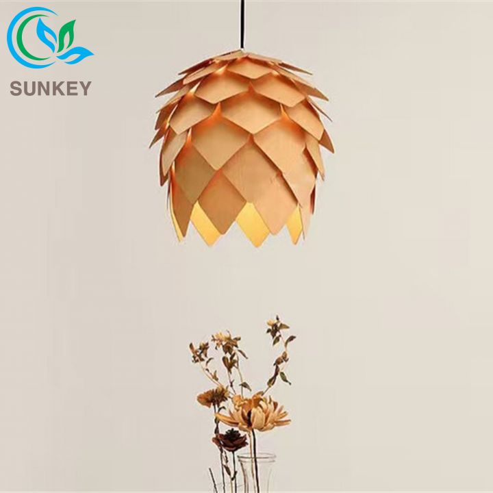 [Hàng Chuẩn] Đèn Gỗ Trang Trí Thả Trần Quả Thông - Kích Thước 50x45cm - Chất Liệu Gỗ Plywood Nhập Khẩu - Phù Hợp Trang Trí Mọi Không Gian