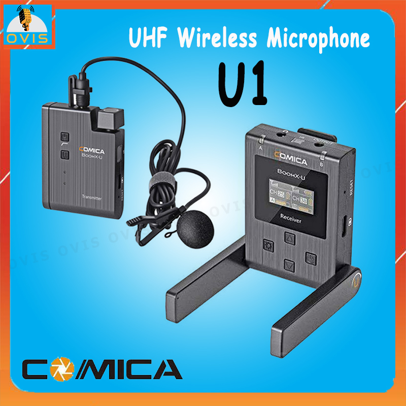 Comica boomx-u | micro cài áo không dây uhf đa năng, dùng cho quay phim, phỏng vấn, live stream