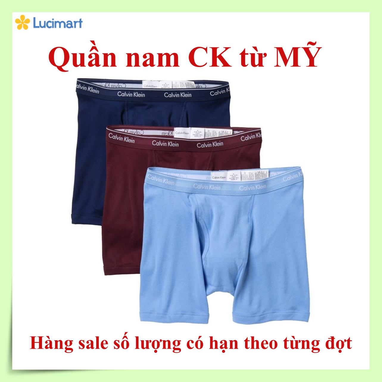 [HCM]Set 3 quần lót nam Boxer Thương hiệu Calvin Klein [Hàng Mỹ]