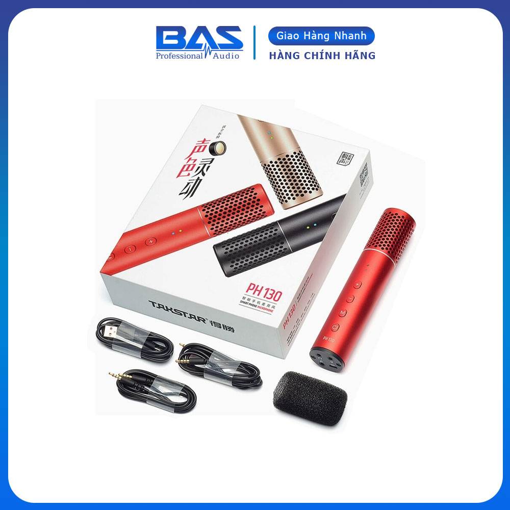Micro hát livestream di động Takstar PH-130 ko cần soundcard