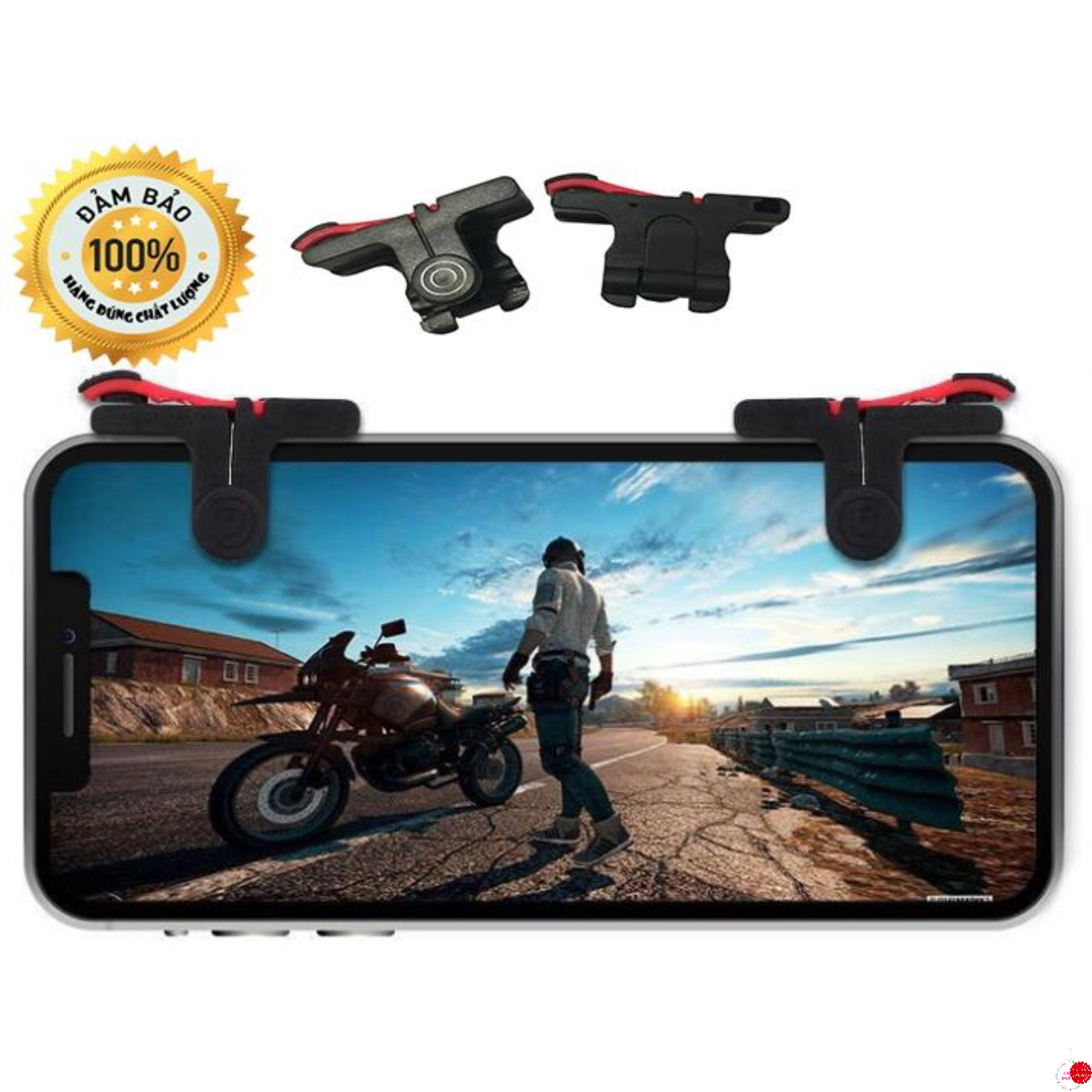 Bộ 2 nút bấm chơi game d9 chơi pubg, ros, free fire, knight out dạng móng gà bản nâng cấp của nút bấm c9