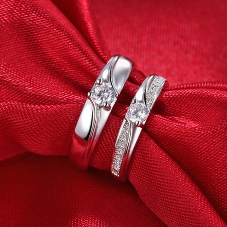 Nhẫn cặp nam nữ phong cách hàn gắn kết yêu thương NC16