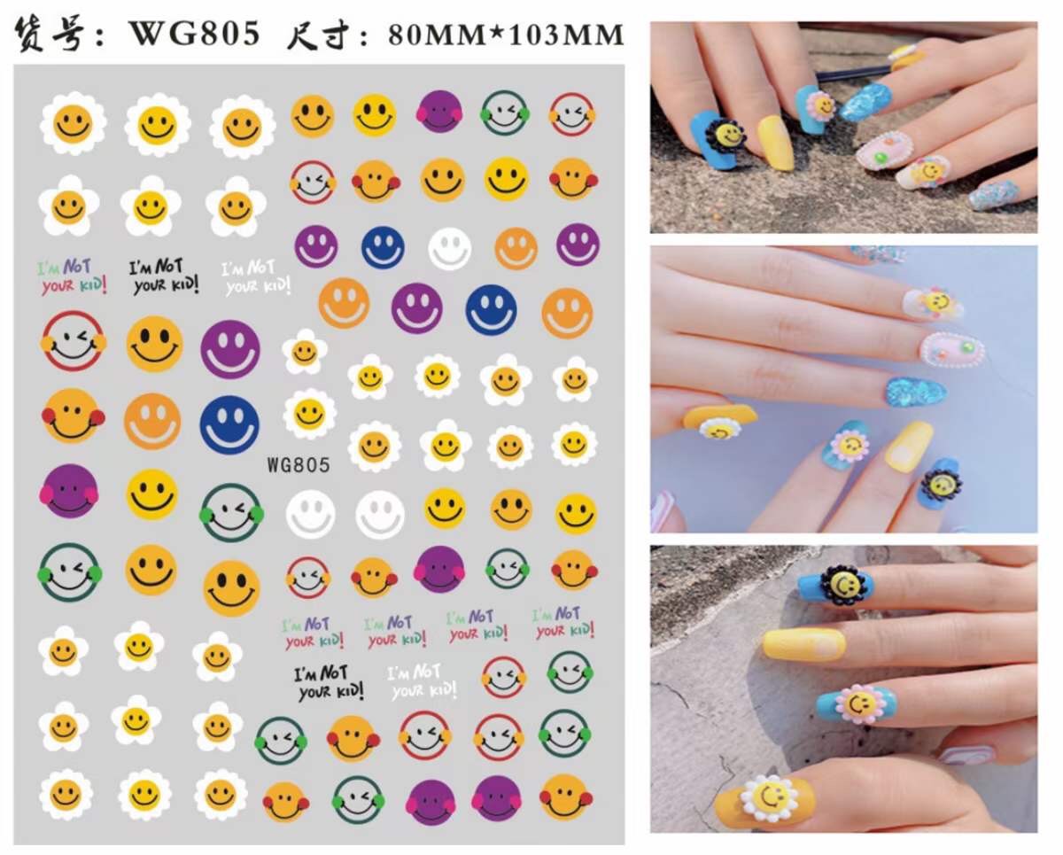 STICKER DÁN MÓNG MẶT CƯỜI