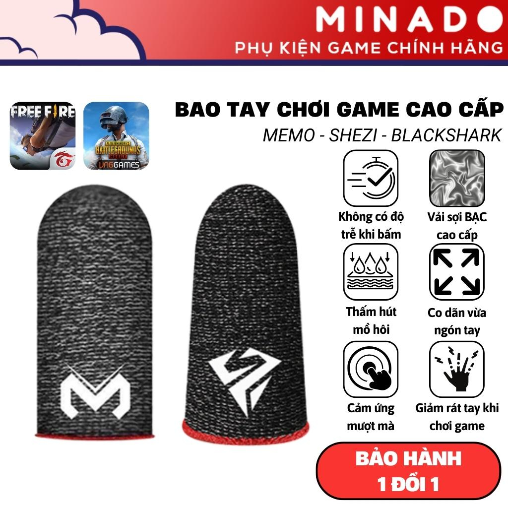 Bao tay chơi game Ff Pubg Liên Quân siêu nhạy giá rẻ cao cấp Memo Shezi BLACKSHARK Găng tay chơi game chống mồ hôi - Minado