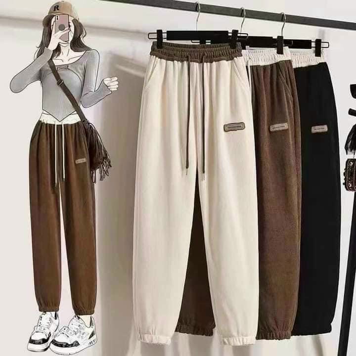 Quần jogger chất nỉ tăm cạp phối siêu hot Sinsova