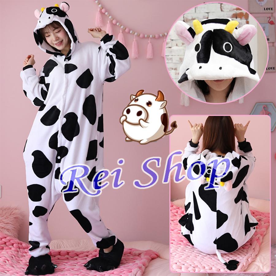 Bộ đồ hình thú bò sữa kute size cho người lớn
