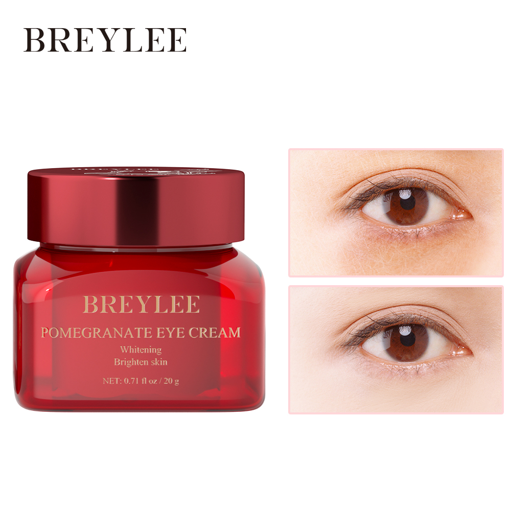 BREYLEE Kem tinh chất lựu đỏ 20g dưỡng ẩm giảm thâm quầng cho vùng da mắt trắng sáng Eye Cream Pomegranate Whitening Remove Dark Circles Eye Care 20g