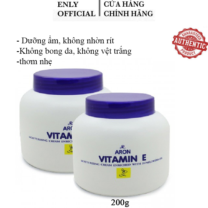 Kem Dưỡng Da Dưỡng Ẩm Vitamin E Thái Lan 200g Mùi Hương Dịu Nhẹ Cung Cấp Độ Ẩm Cho Da Làm Mềm Da Hơn