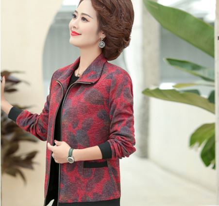 Áo khoác dạ cotton trung niên ngắn giản dị ad54 - hàng quảng châu cao cấp.