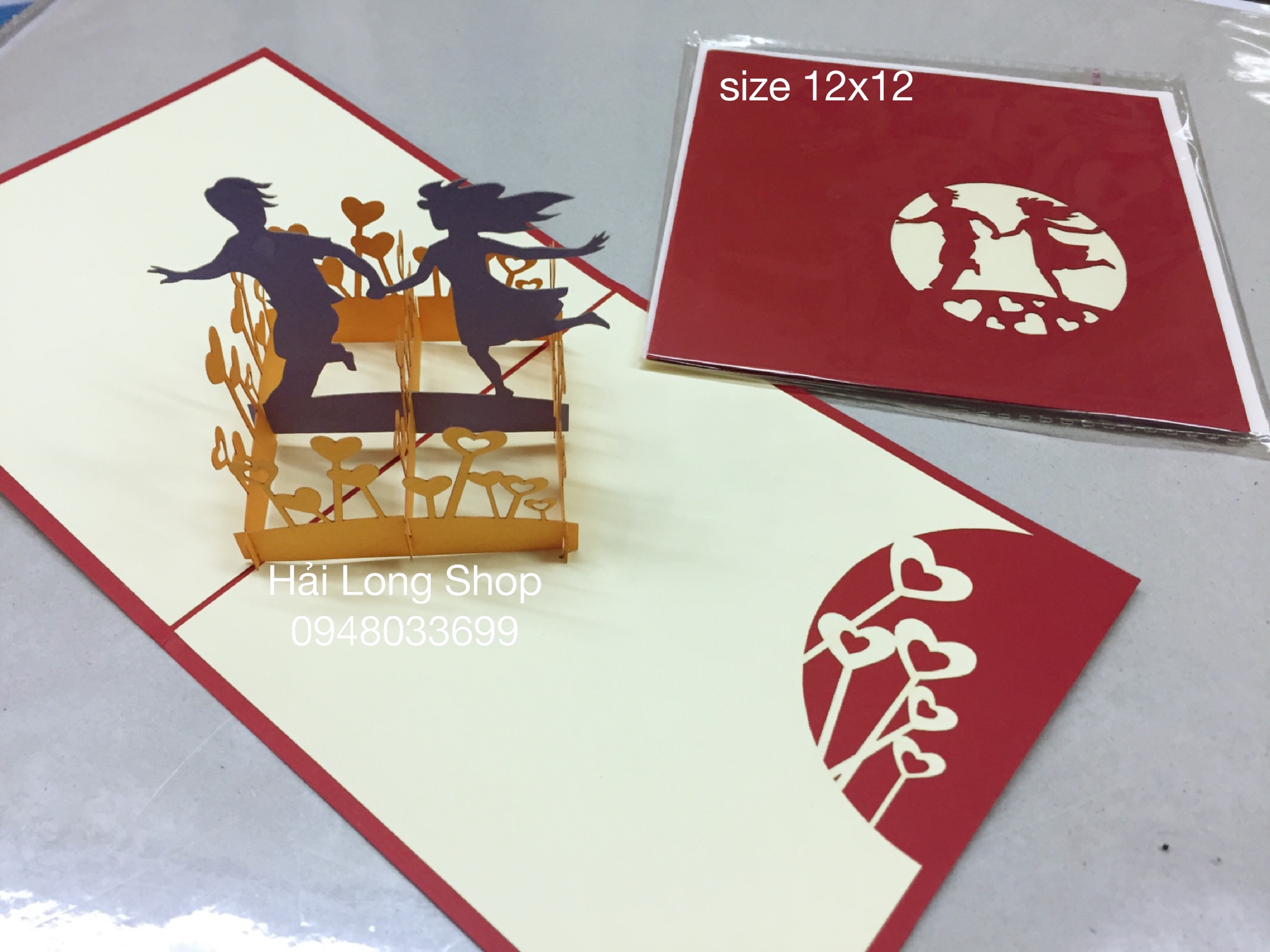 Cặp đôi 2 - love - thiệp 3d