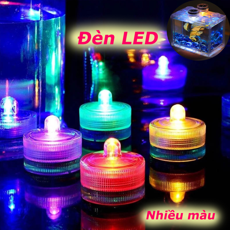 Đèn LED dạng nến trang trí bể cá không thấm nước nhiều màu