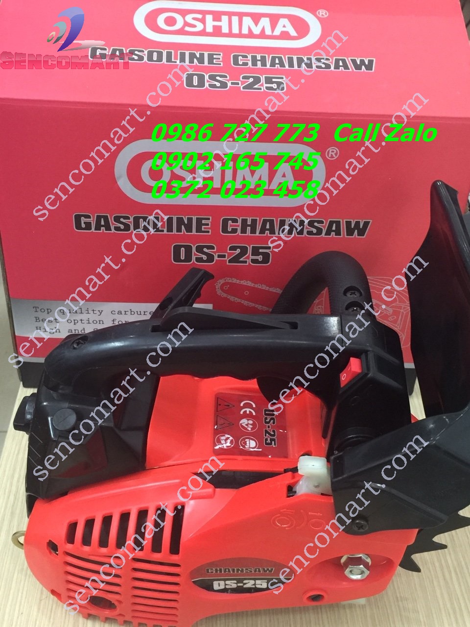 Máy Cưa Xích Oshima os 25 chạy xăng Siêu Khỏe, chịu nhiệt tốt