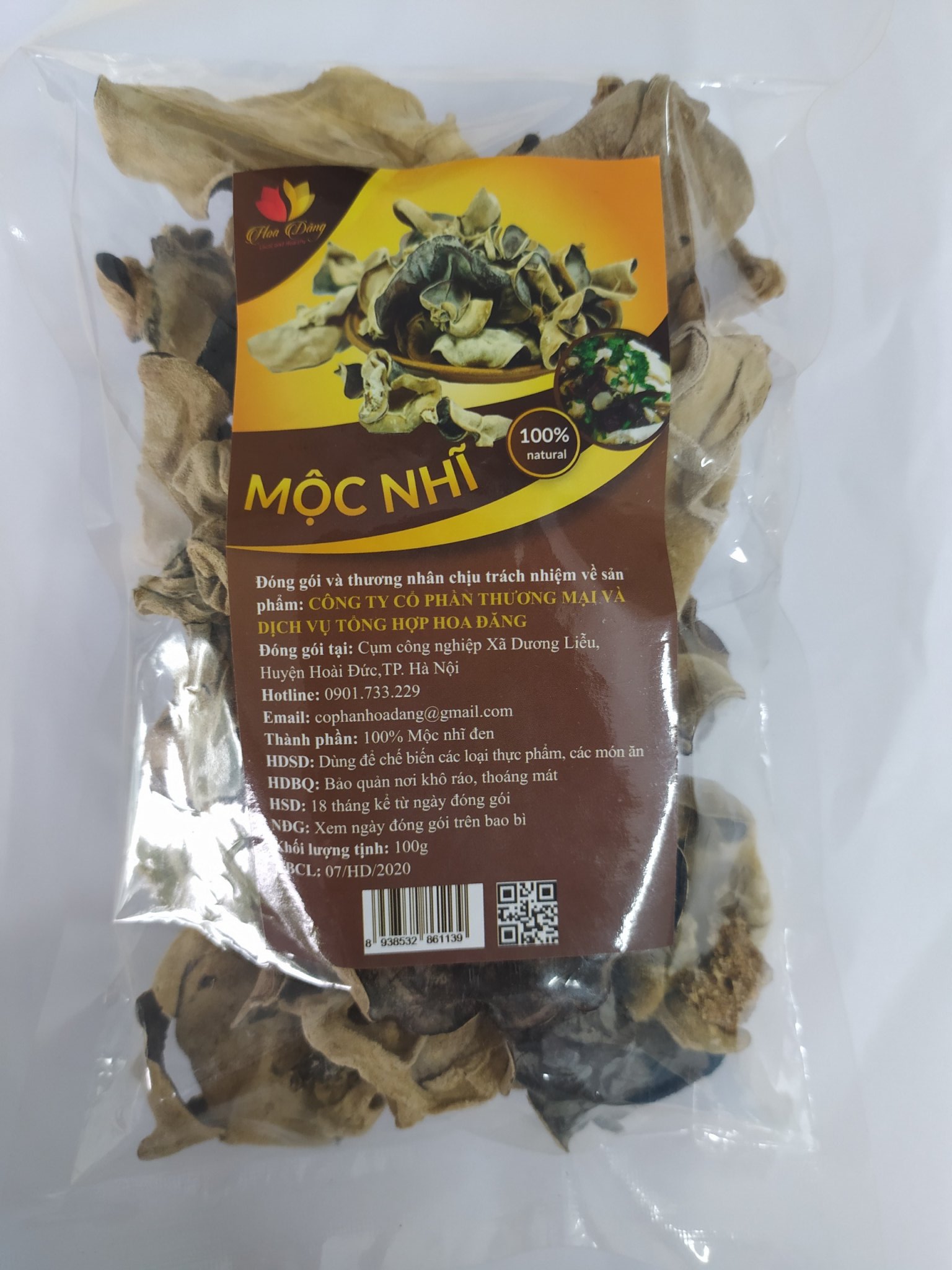 MỘC NHĨ GÓI 100G