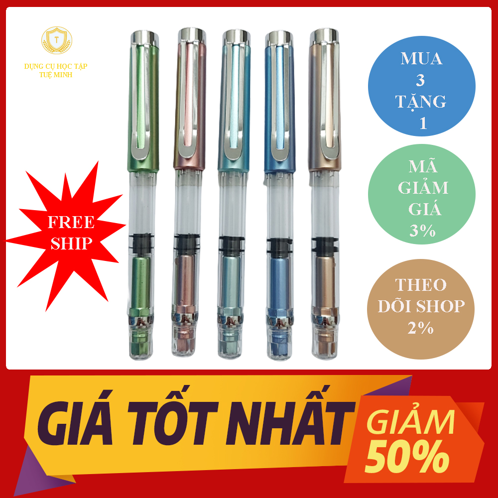 [HCM]Bút Máy Luyện chữ T09, ,Ngòi Kim Tinh Lá Tre ,Tạo Nét Thanh Đậm,Ngòi Không rỉ - -Dụng cụ học tập Tuệ Minh