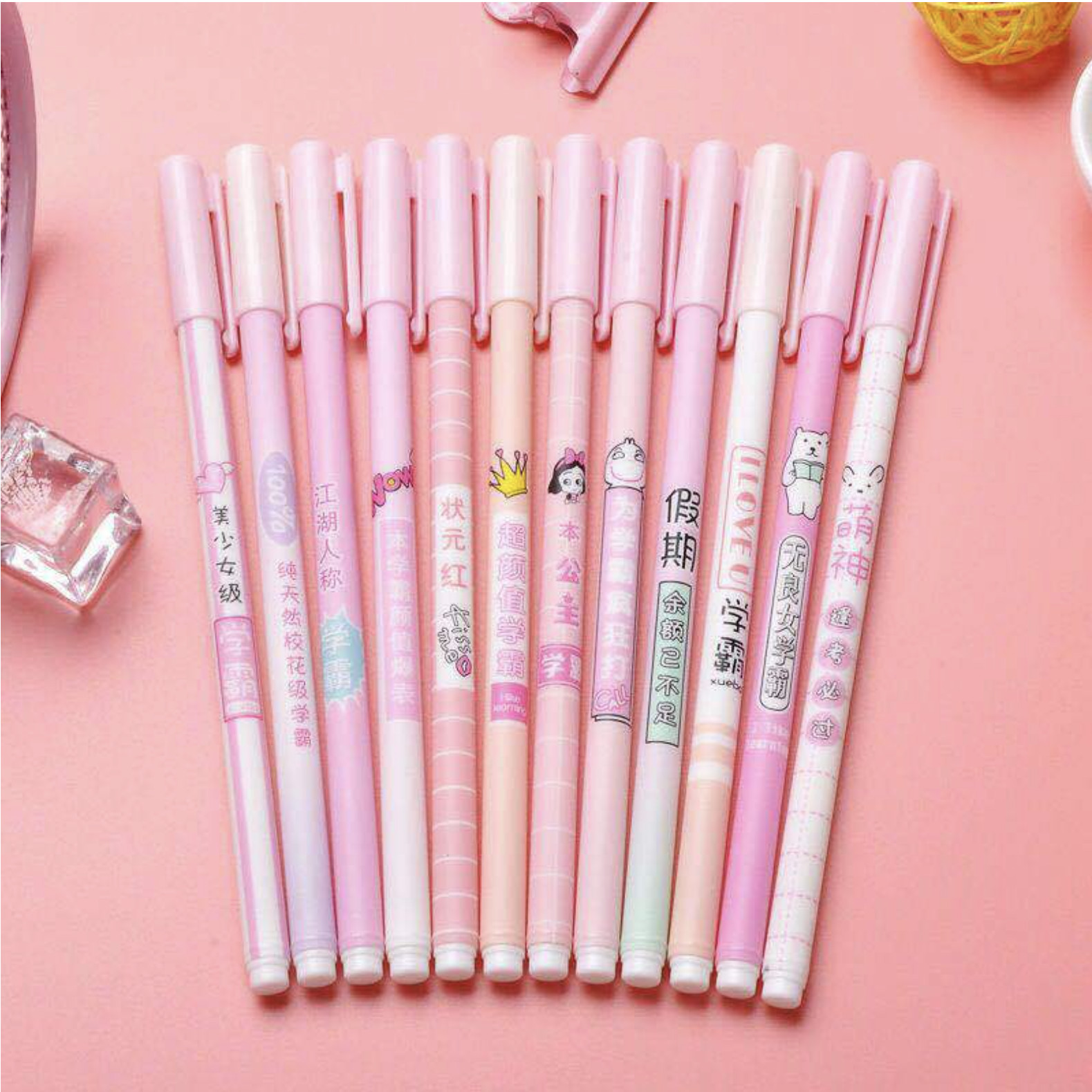 [HCM]Combo 2 cây bút mực nước màu xanh và đen hình Cartoon ngộ nghĩnh - nhiều mẫu - giao mẫu ngẫu nhiên