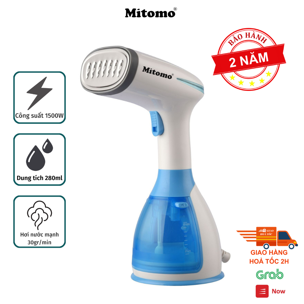 Bàn ủi hơi nước cầm tay Mitomo MW - 801 tích hợp 3 chế độ là hàng cao cấp công suất 1500W - bảo hành 2 năm