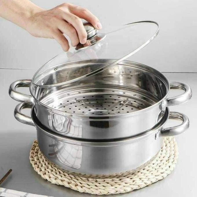 NỒI HẤP INOX 2 TẦNG SIÊU TỐC KÍCH THƯỚC LỚN CHỐNG DÍNH TỐT - XỬNG HẤP THỨC ĂN 3 TẦNG INOX 304 CAO CẤP HẤP XÔI HẤP BÁNH TIỆN LỢI DÙNG ĐƯỢC TRÊN MỌI LOẠI BẾP