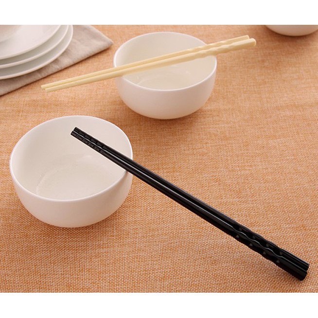 Combo 10 đôi đũa melamine xoắn ,đũa đen, đũa xanh lá, đũa kem bóng đẹp