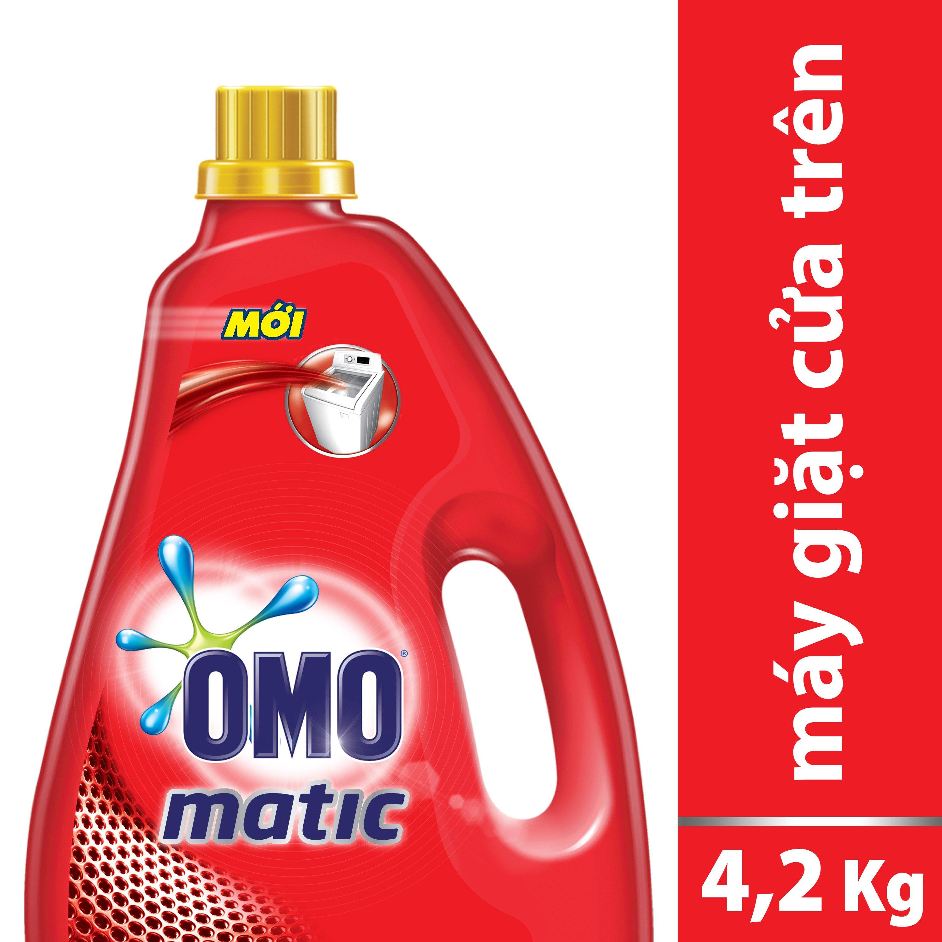 Nước giặt omo matic kháng bẩn chai 4.2kg cửa trên bách hóa giá sỉ tiến dũng
