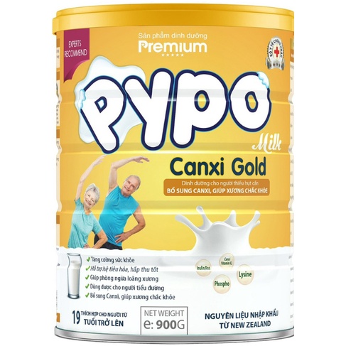 Sữa bột pypo canxi gold giúp bổ xung canxi 900g thơm ngon dành cho người từ 19 tuổi trở lên