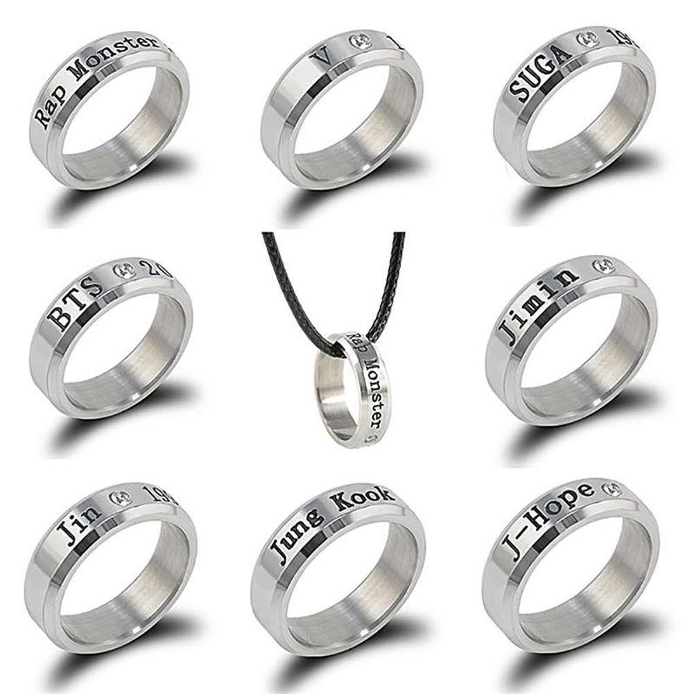 Nhẫn inox khắc tên BTS và thành viên