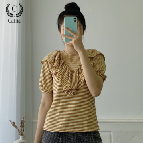 Áo thun nữ Callia tay bèo bo thun Sori