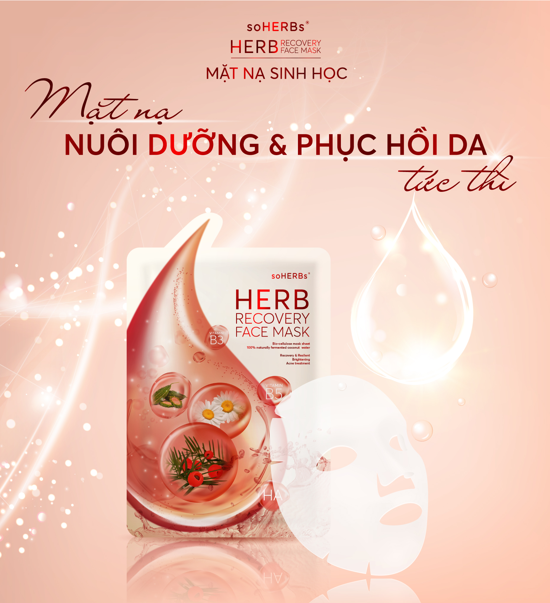 [HCM]MẶT NẠ CẤP ẨM NGỪA MỤN HERB