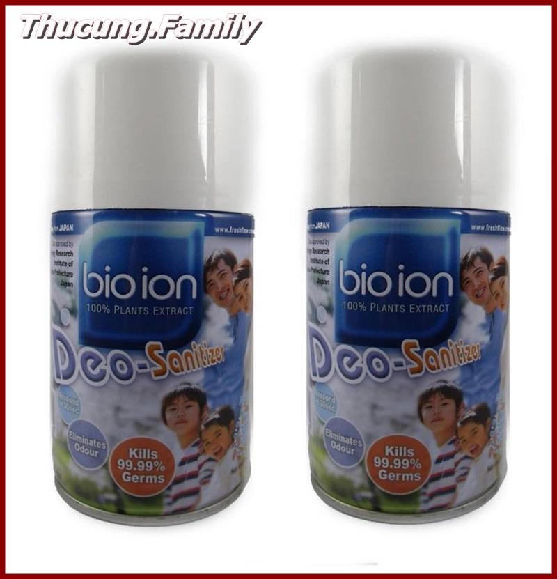 [HCM]Combo 2 Lon xịt khử mùi- khử trùng nhà cửa chuồng trại. Bioion Deo- sanitizer. 250ml/ Lon