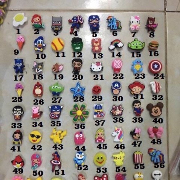 Sticker, jibitz gắn dép crocs, dép sục, dép cá sấu