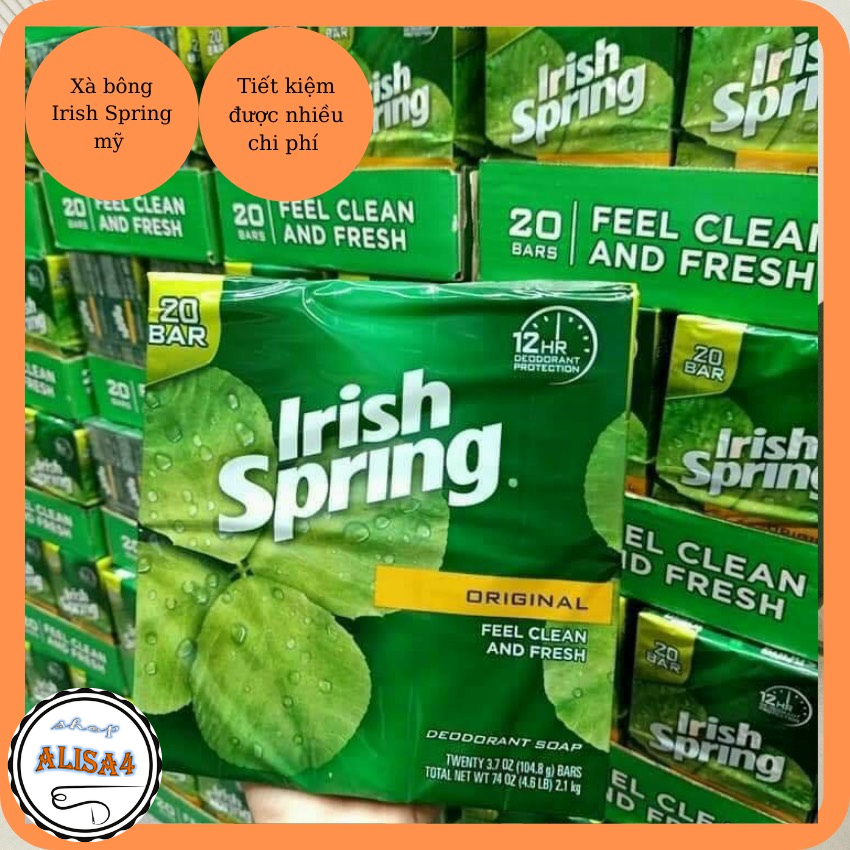 XÀ BÔNG CỤC IRISH SPRING CỦA MỸ combo 3 cục . ALISA4 SHOP