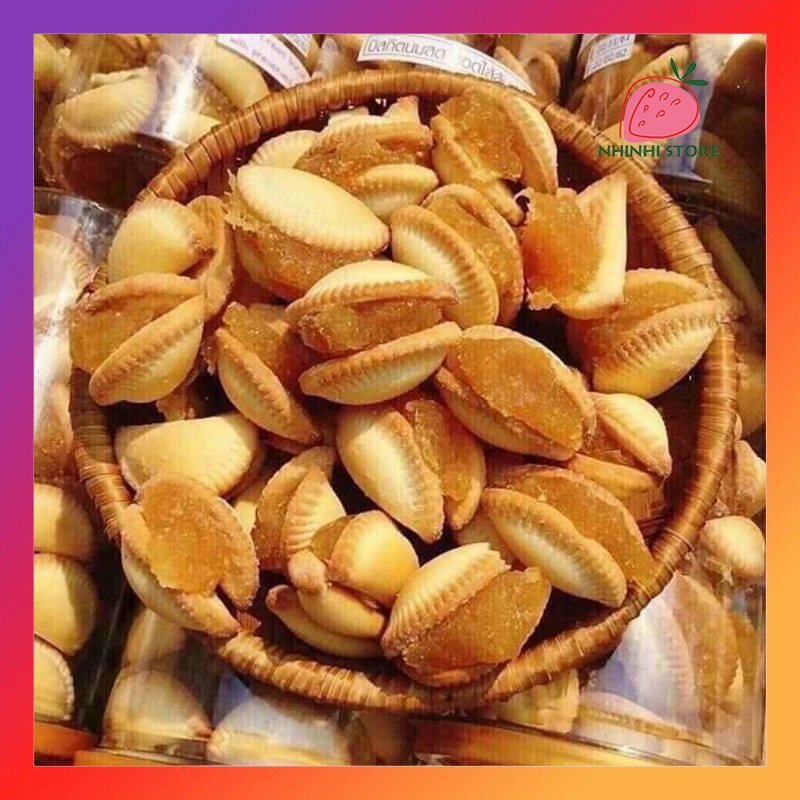 Bánh sò kẹp thơm thái lan - trái cây sấy nhi nhi store