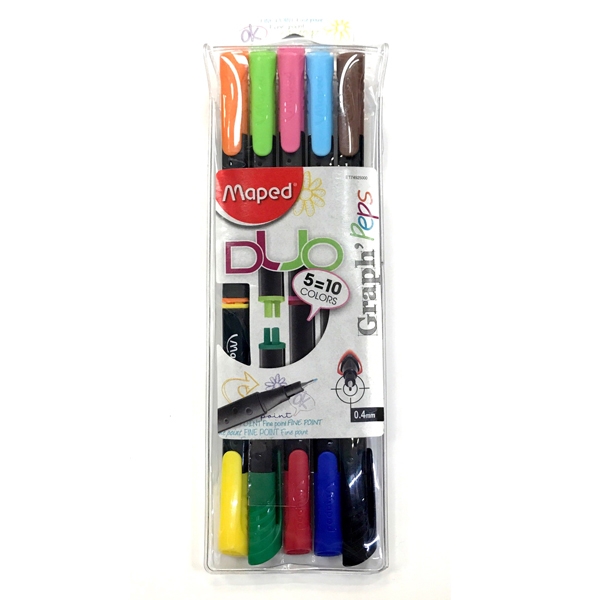 Viết kim 2 đầu vĩ 5-10 màu maped 749250