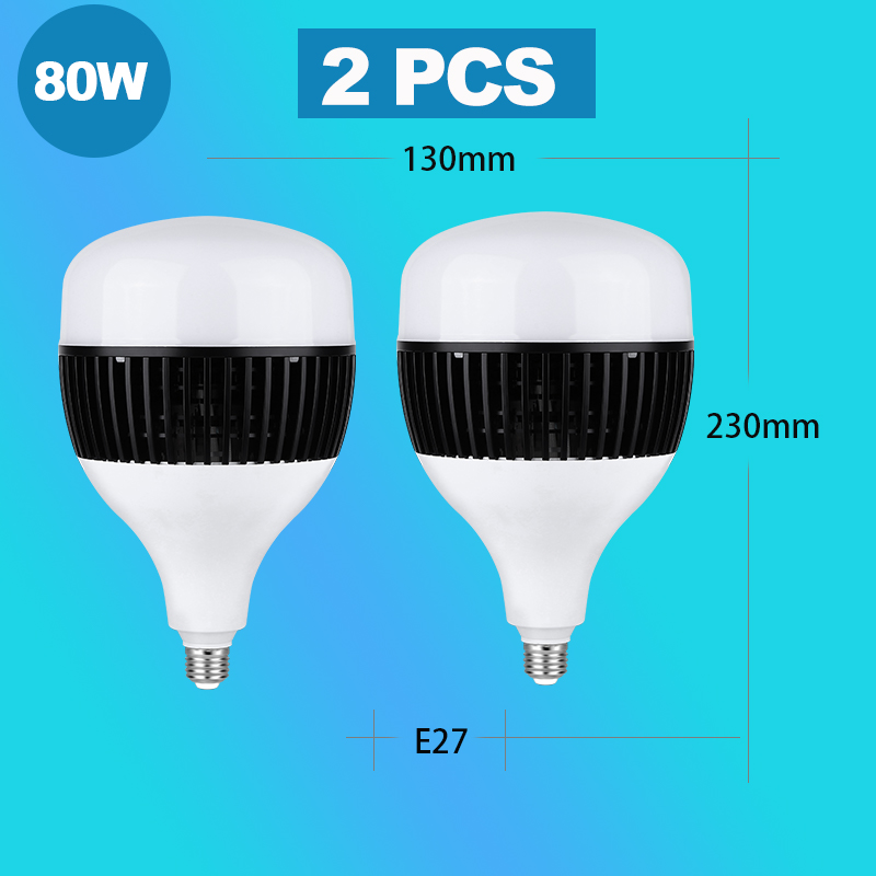 Bóng Đèn LED 50W/80W/100W/150W Đèn Xưởng Công Suất Cao E27 Siêu Sáng Đèn Trong Nhà Xưởng Đèn Sân Vườn