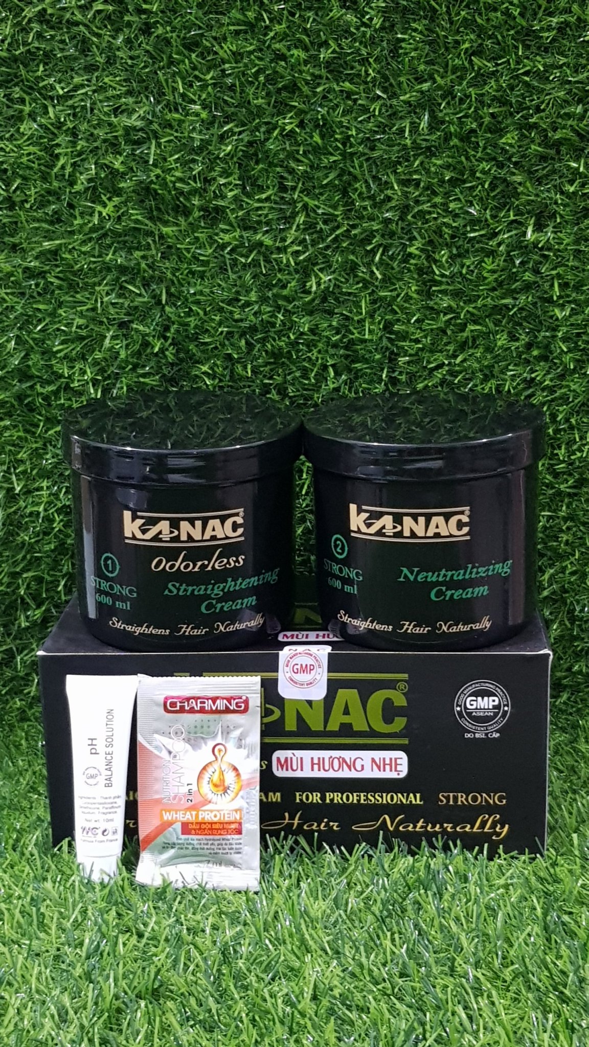 [HCM]Bộ duỗi mùi hương nhẹ Kanac 600mlx2