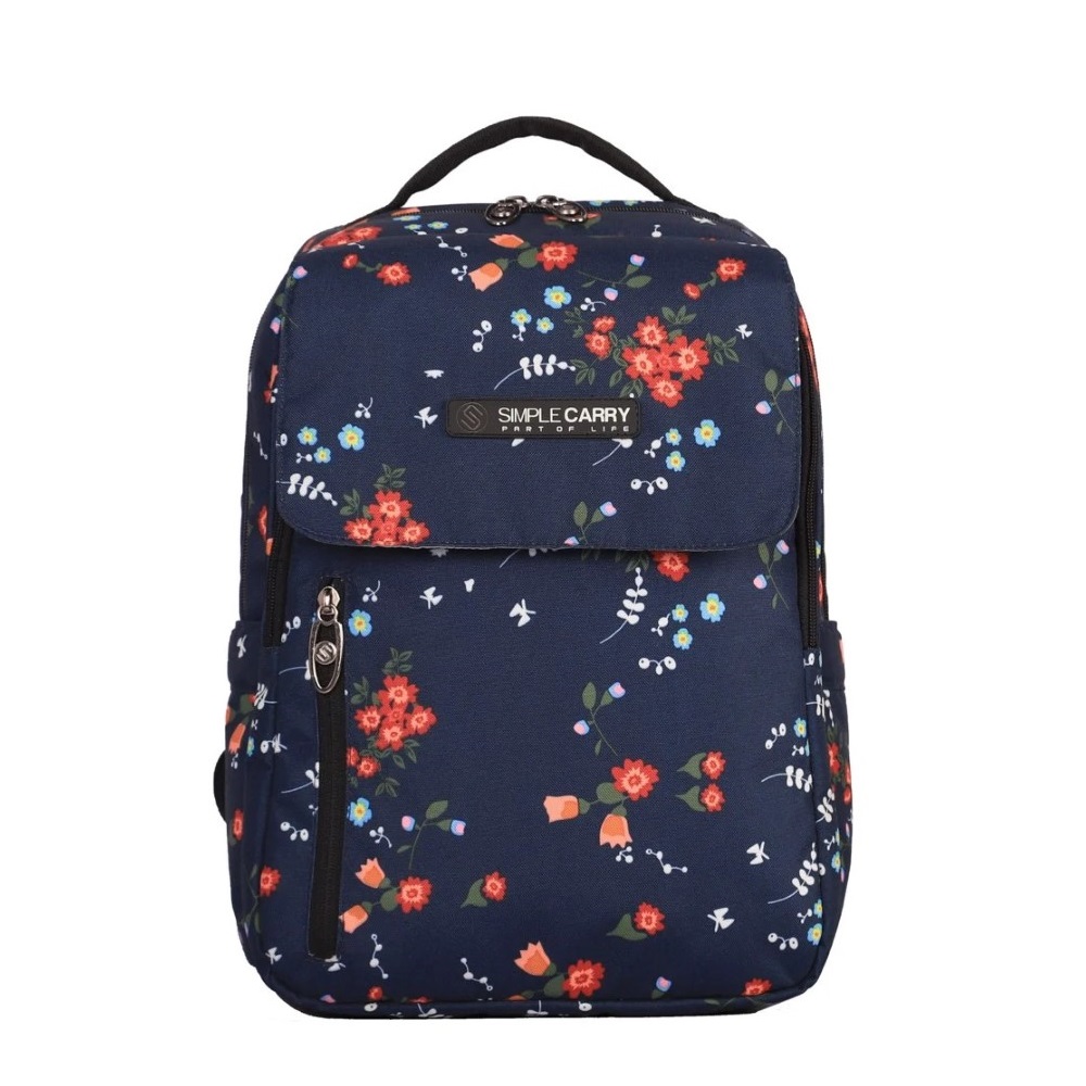 Ba lô thời trang unisex Simplecarry Issac 22 thiết kế nhỏ gọn tiện dụng, họa tiết hoa tuyệt đẹp, nhiều ngăn, chất vải Polyester trượt nước - BALOMOI.COM